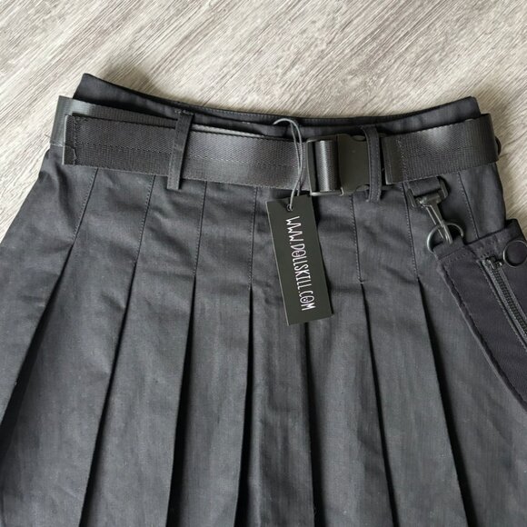 Dolls Kill Current Mood Devious High Security Utility Skirt - Black Women's XS - Picture 8 of 8